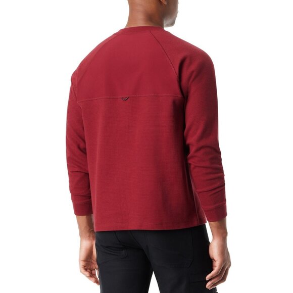 Bass Outdoor Mens Performance Thermal Henley Shirt Medium Long Sleeve Cabernet - Picture 3 of 5